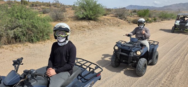 Every rider gets their own machine - no passengers on our ATVs