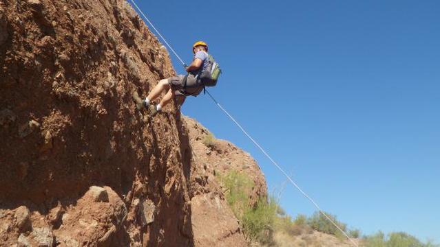 Learning to Rappel at Papago Park!