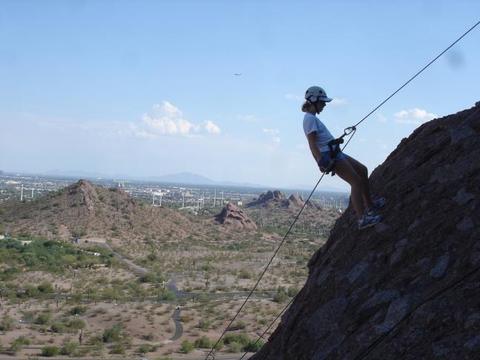 Rappelling in Arizona