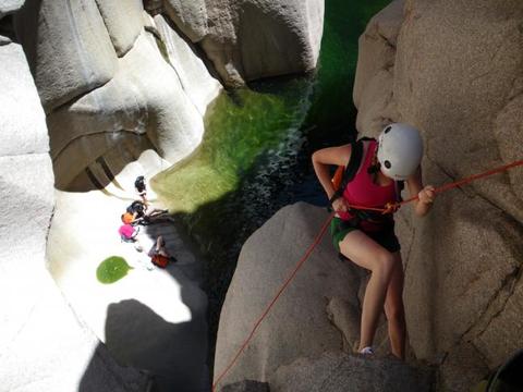 Rappelling Off The Catwalk In Salome Canyon