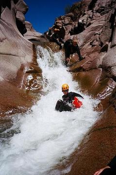 Sliding Down A Water Chute In Salome