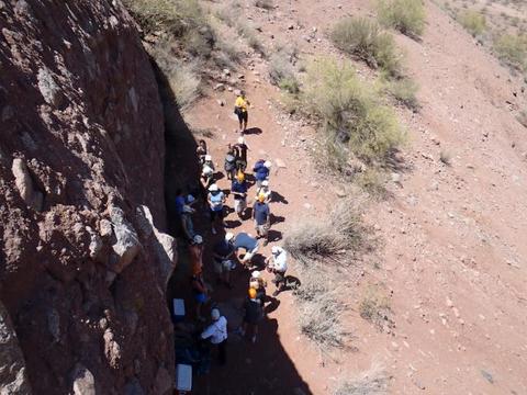 Rappelling at Papago 1