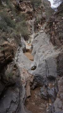 Dry Canyoneering Looking Down Canyon