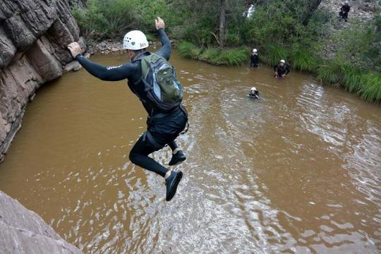 Wet Canyoneering Jump