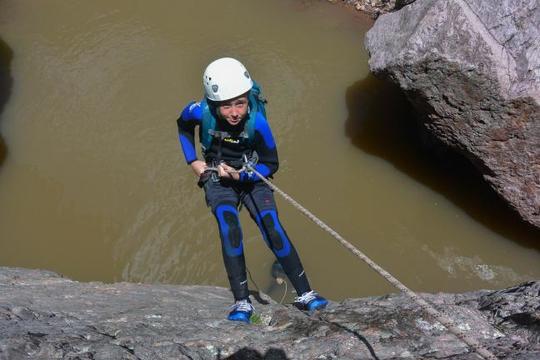 Wet Canyoneering Kid Rappel