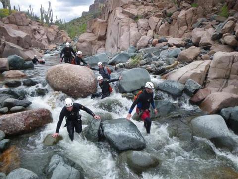 Wet Canyoneering River Flow
