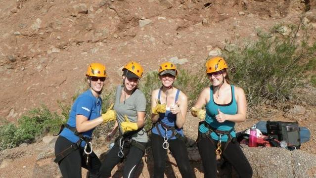 Rappelling at Papago 21