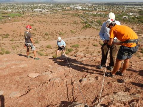 Rappelling at Papago 28