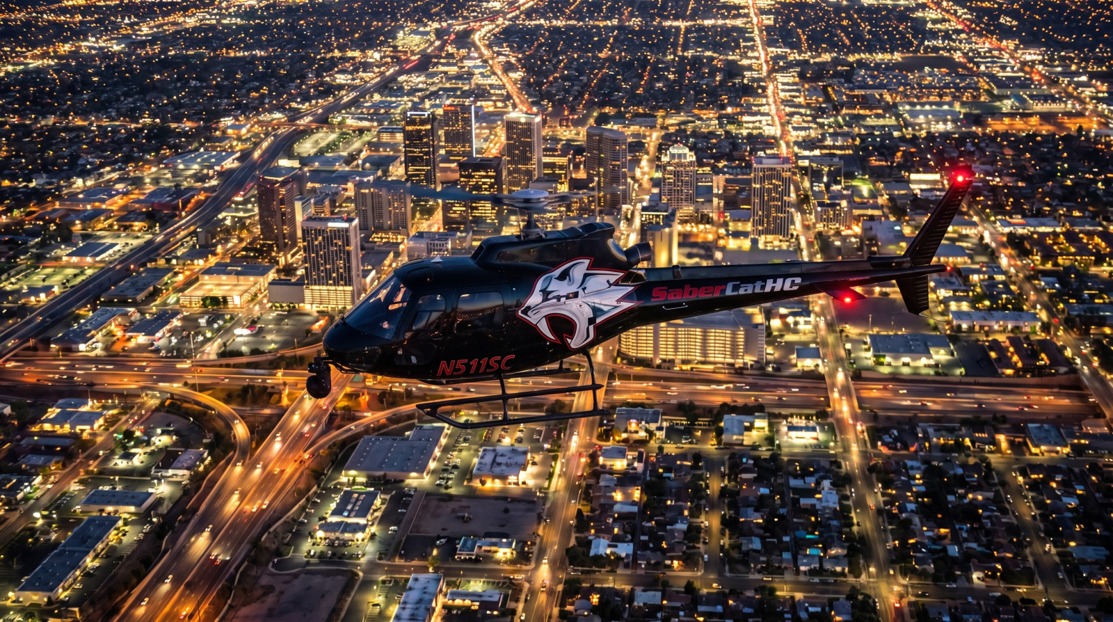 Phoenix & Scottsdale Night Lights Helicopter Night Flight
